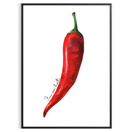 space vibrant Pepper 2 Kitchen poster bold green red hues wall art unique gift eye print flavor character decor sizes A4 cm A0