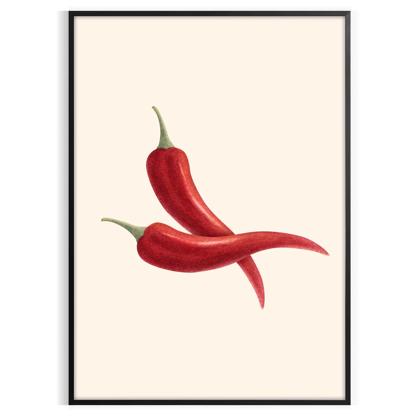 kitchen decor Pepper 3 Poster modern blend gray red hues spice wall art collection vibrant print excellent gift various sizes A4 cm A0