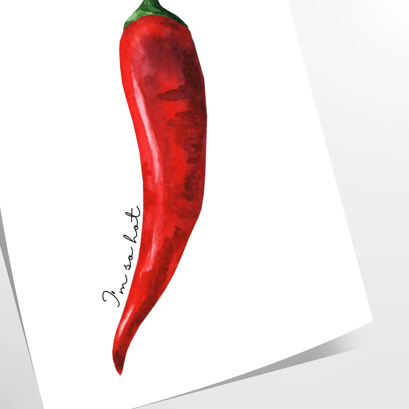 space vibrant Pepper 2 Kitchen poster bold green red hues wall art unique gift eye print flavor character decor sizes A4 cm A0