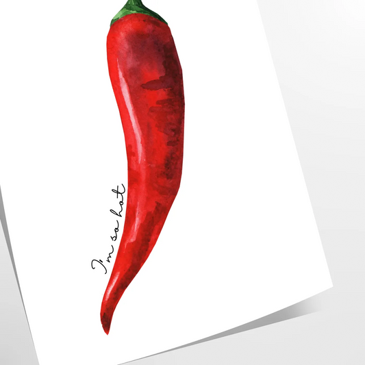 space vibrant Pepper 2 Kitchen poster bold green red hues wall art unique gift eye print flavor character decor sizes A4 cm A0