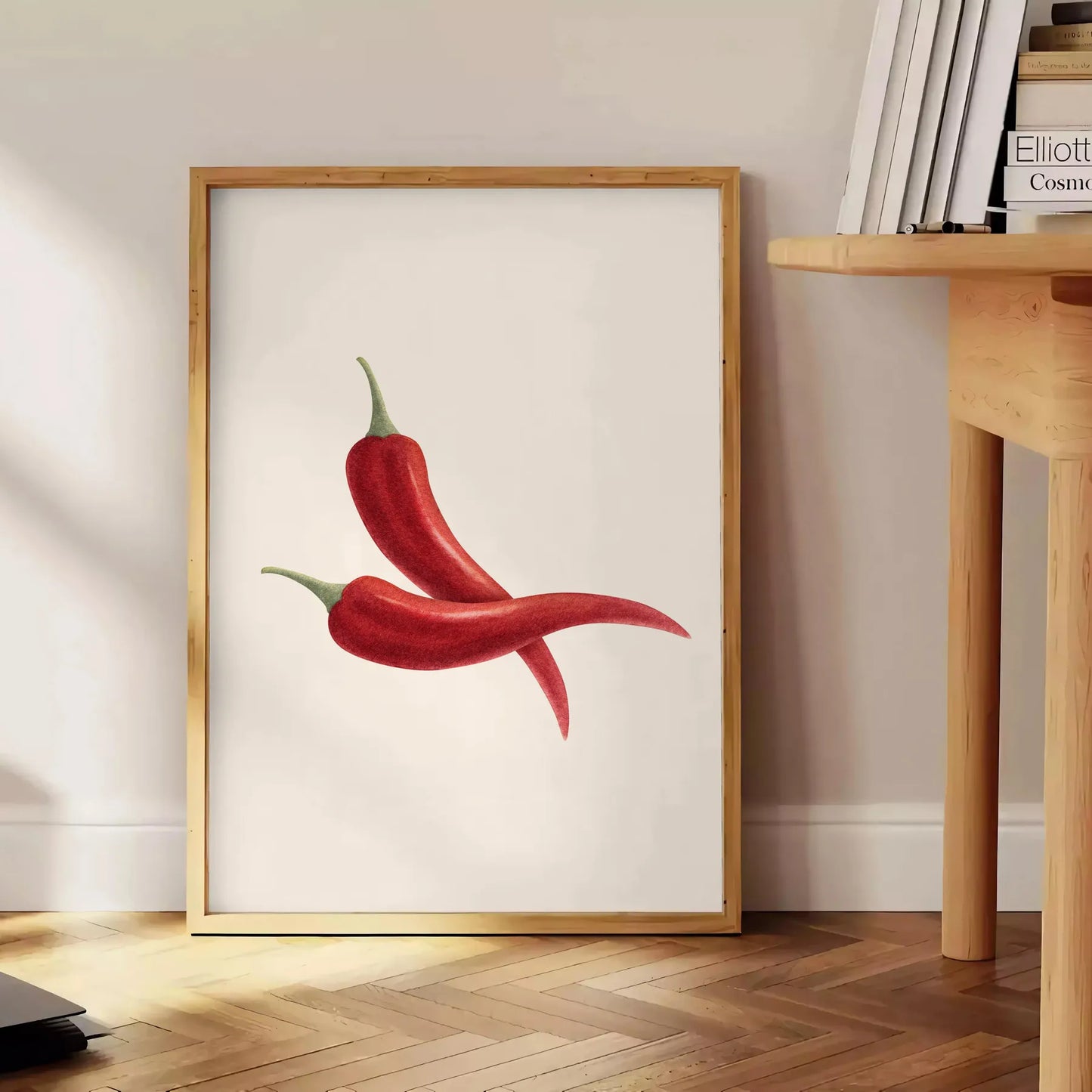 kitchen decor Pepper 3 Poster modern blend gray red hues spice wall art collection vibrant print excellent gift various sizes A4 cm A0