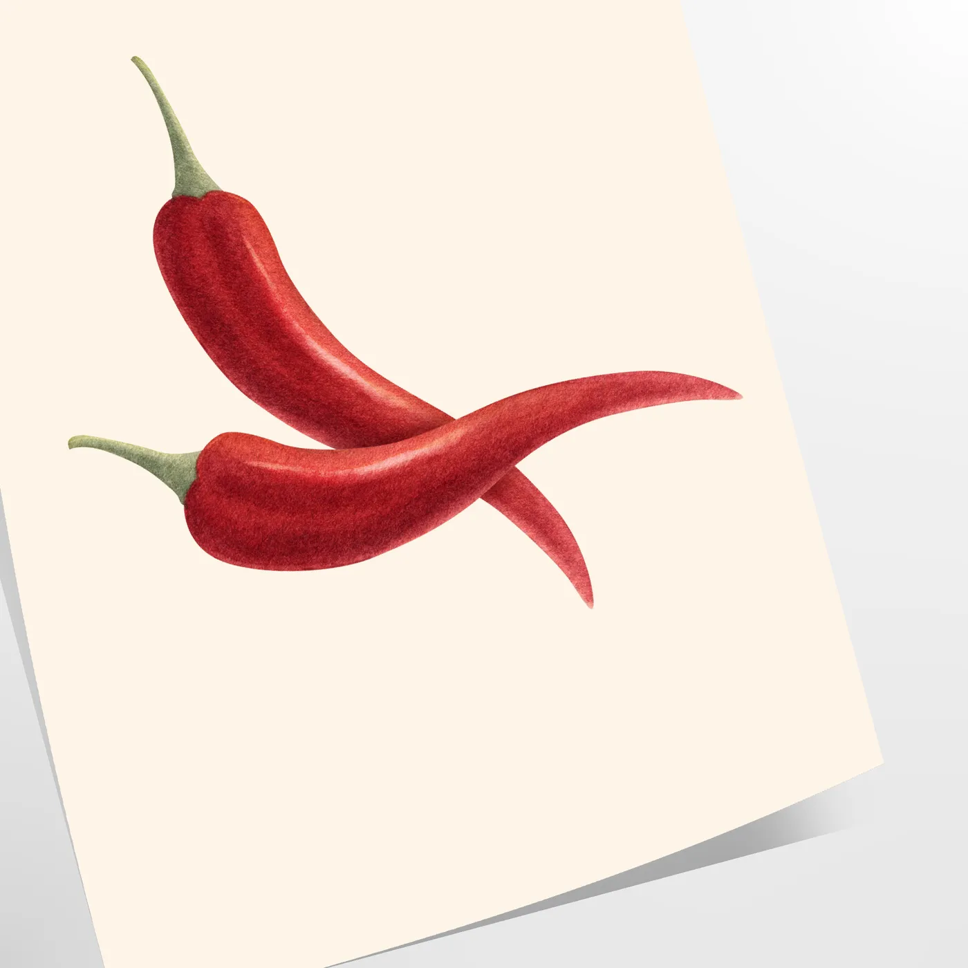 kitchen decor Pepper 3 Poster modern blend gray red hues spice wall art collection vibrant print excellent gift various sizes A4 cm A0