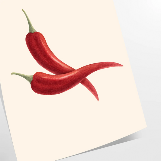 kitchen decor Pepper 3 Poster modern blend gray red hues spice wall art collection vibrant print excellent gift various sizes A4 cm A0