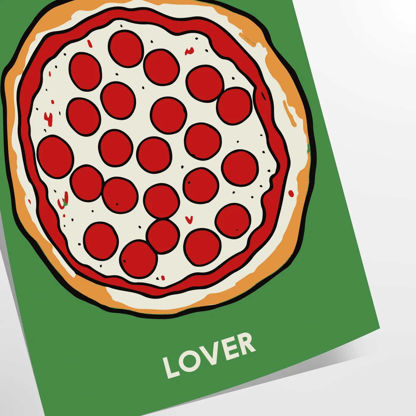 kitchen décor vibrant Pizza Poster eye black green design perfect food enthusiasts wall art unique gift artwork savory touch space framed frameless versions