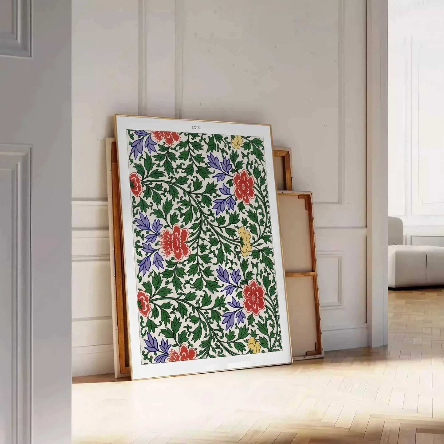 space vibrant plant art poster rich lush greens warm oranges stunning wall piece perfect gift nature lovers enthusiasts room artwork available sizes A4 cm A0