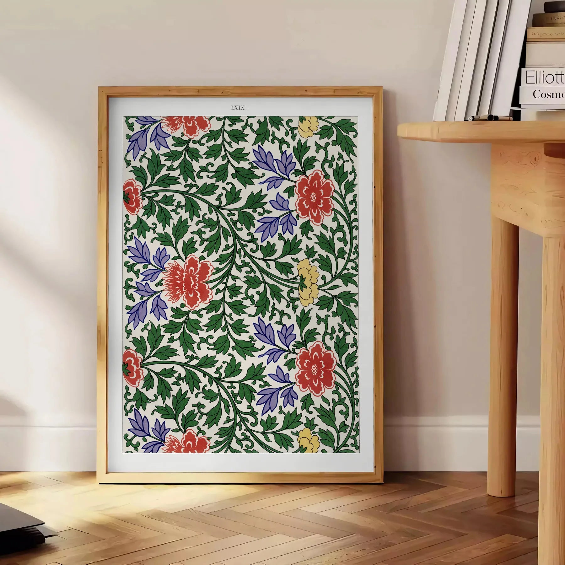 space vibrant plant art poster rich lush greens warm oranges stunning wall piece perfect gift nature lovers enthusiasts room artwork available sizes A4 cm A0