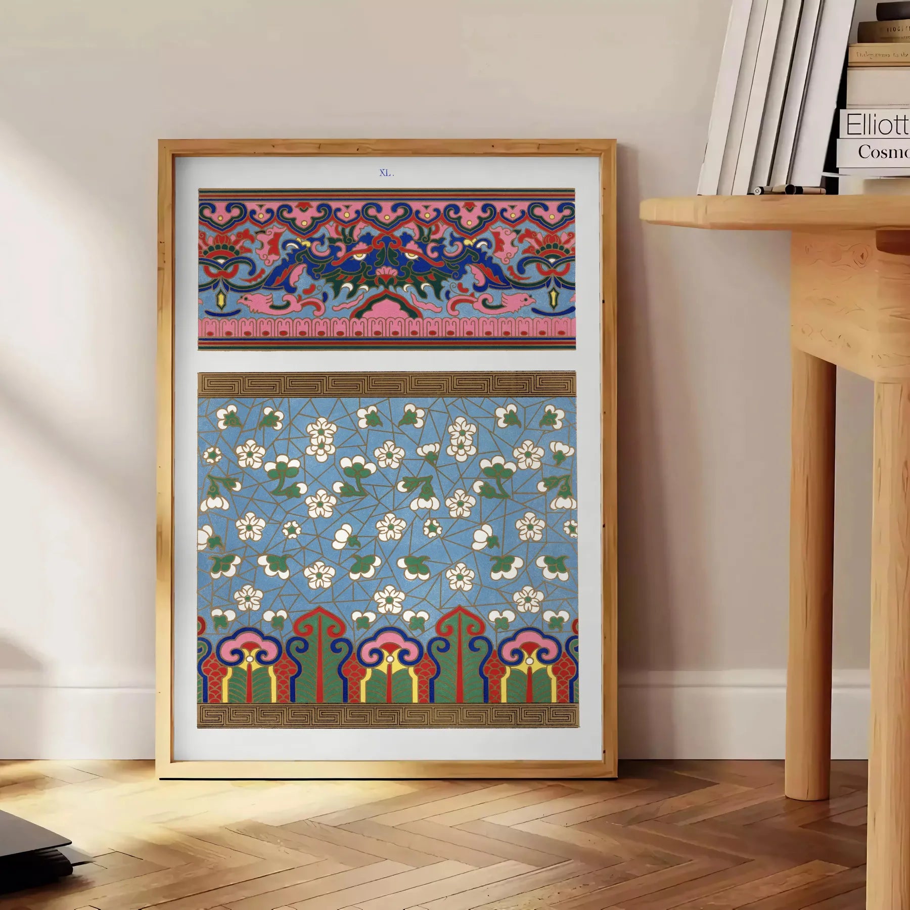 space plant poster gray blue hues wall art exquisite print touch nature elegance room thoughtful gift size A4 cm A0