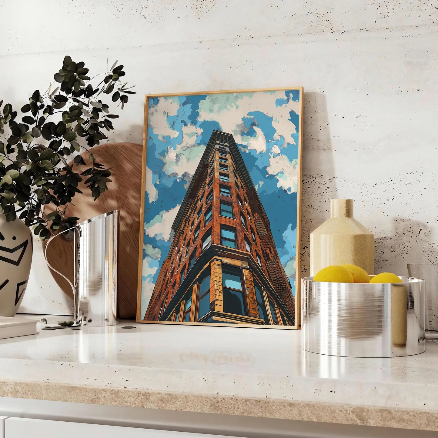 splash modern flair space Pop Art 12 Poster sleek gray blue tones striking wall perfect contemporary setting unique gift vibrant decor available sizes A4 cm A0