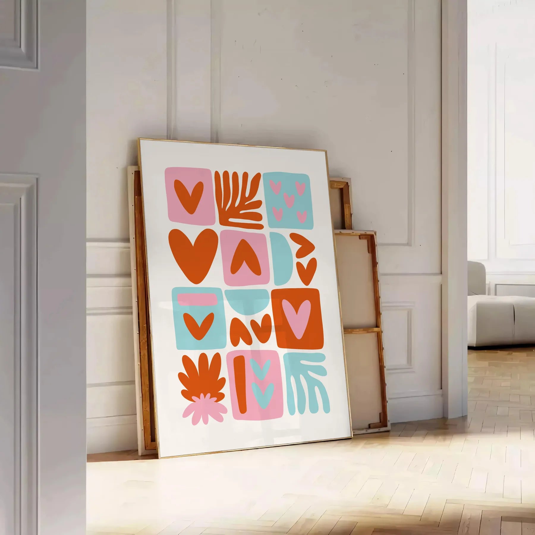 space stylish popular art poster rich brown vibrant orange hues exquisite wall perfect gift enthusiasts room captivating print available unframed options versatile display