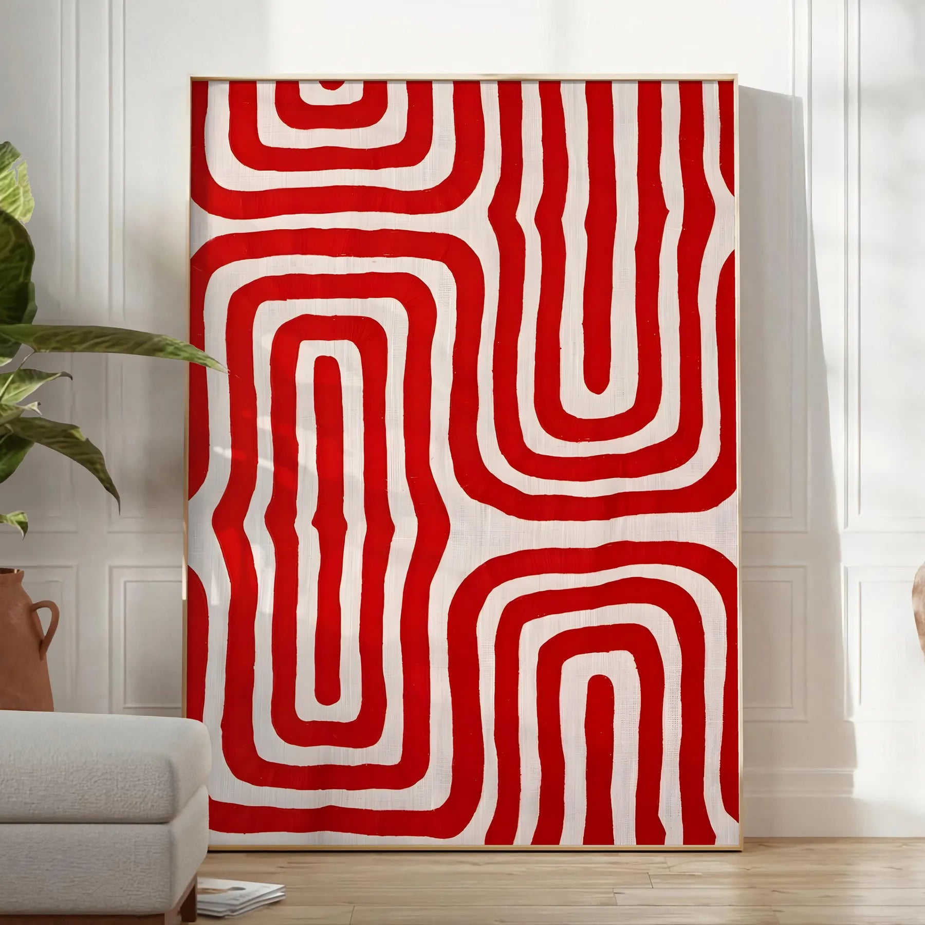 space vibrant popular art poster bold orange red tones wall enthusiasts unique gift idea multiple sizes A4 cm A0 room striking artwork print