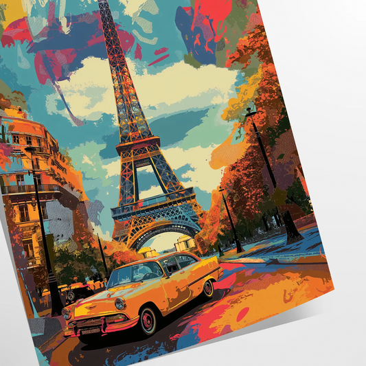 space vibrant pop art poster bold green yellow hues retro flair decor wall print excellent gift lovers various sizes A4 cm A0