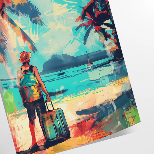 space vibrant Pop Art poster dynamic green blue hues wall unique gift print splash creativity room various sizes A4 cm A0