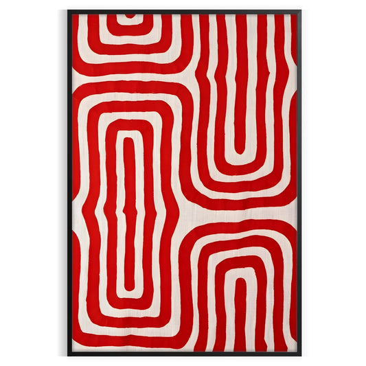 space vibrant popular art poster bold orange red tones wall enthusiasts unique gift idea multiple sizes A4 cm A0 room striking artwork print